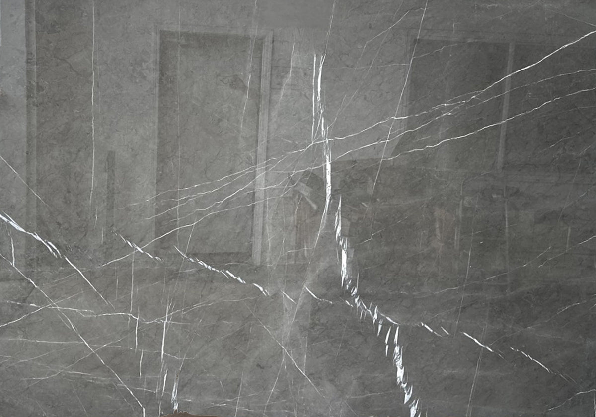 Pietra Gray Polished Marble Slab Random 3/4