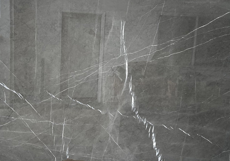 Pietra Gray Polished Marble Slab Random 3/4