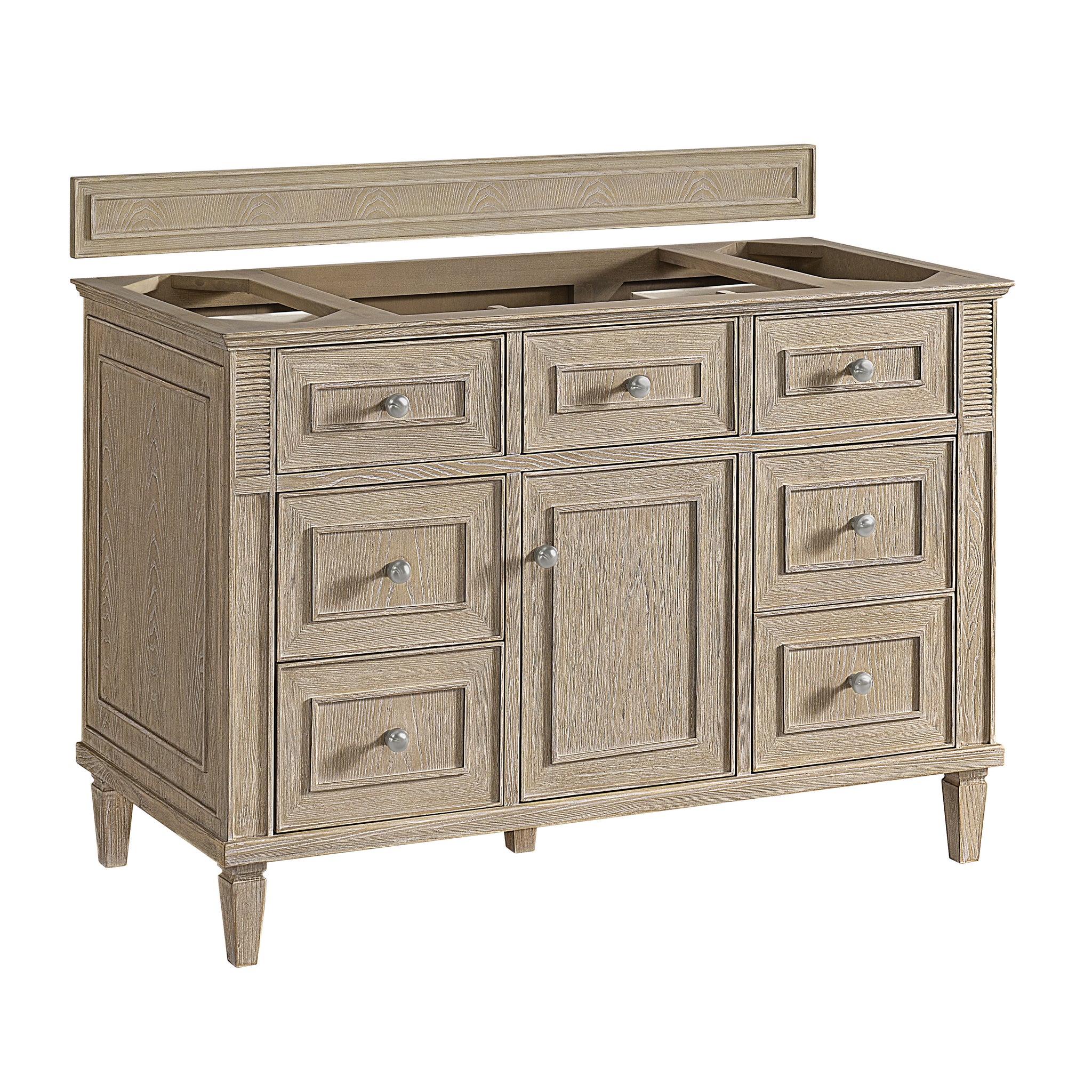 James Martin Lorelai 48" Single Bathroom Vanity, Whitewashed Oak, cabinet without a countertop