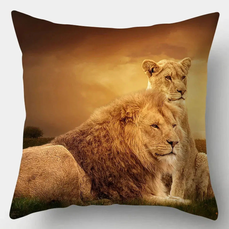 Pillow Case - Wild Animal Cotton 45x45cm by House Of Avana