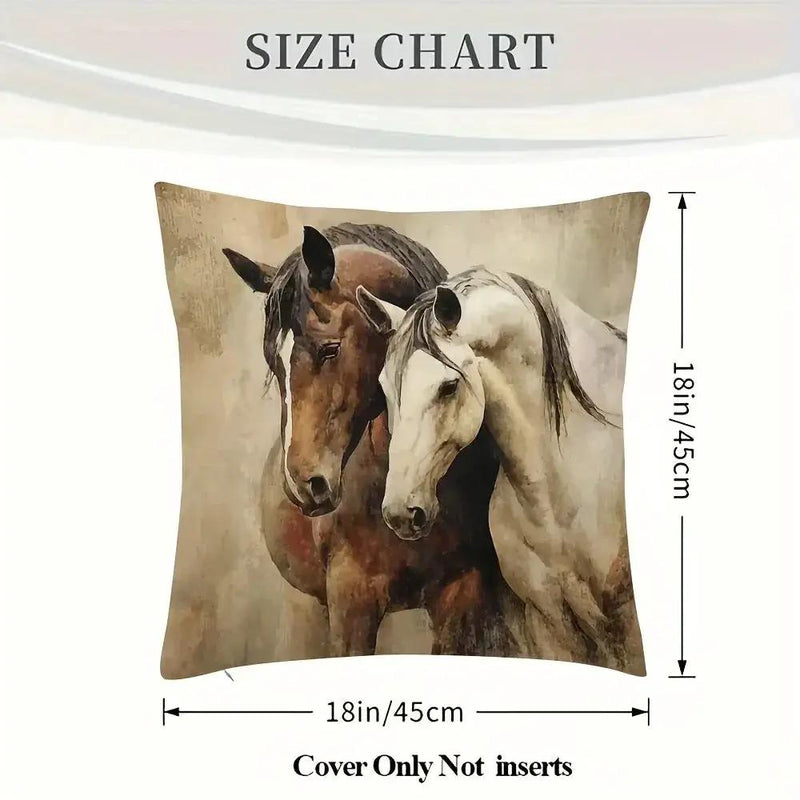 Pillow Cover - Decorative Brown White 45x45cm by House Of Avana
