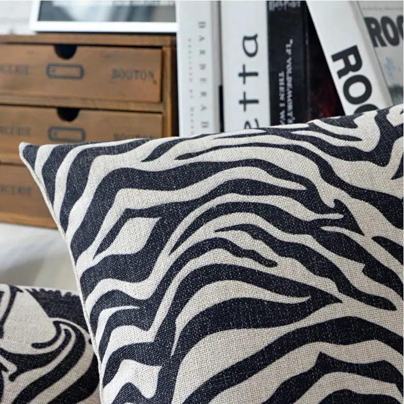Pillow Cover - Geometric Black White by House Of Avana