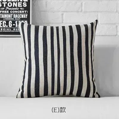 Pillow Cover - Geometric Black White by House Of Avana