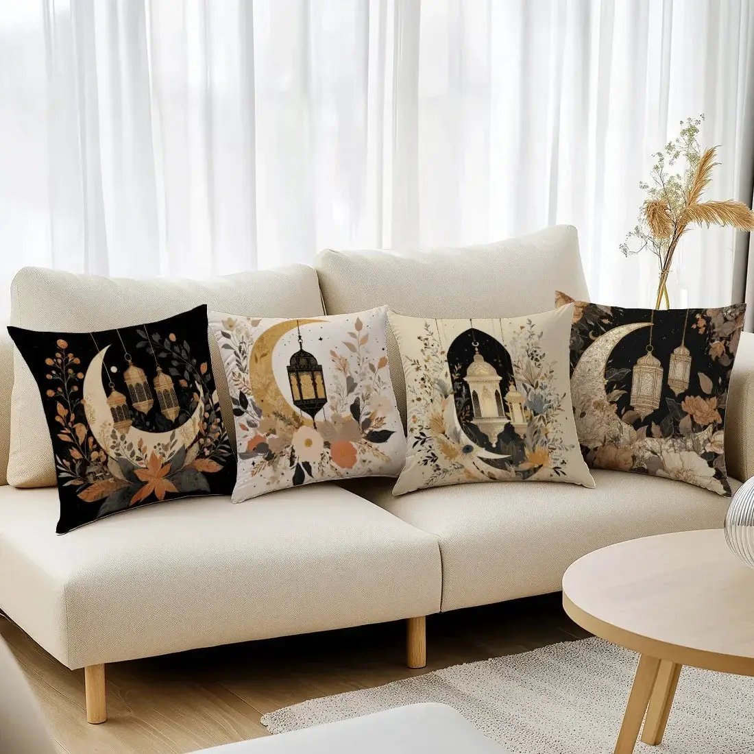 Pillow Covers - Crescent Printed Polyester 44.98cm by House Of Avana