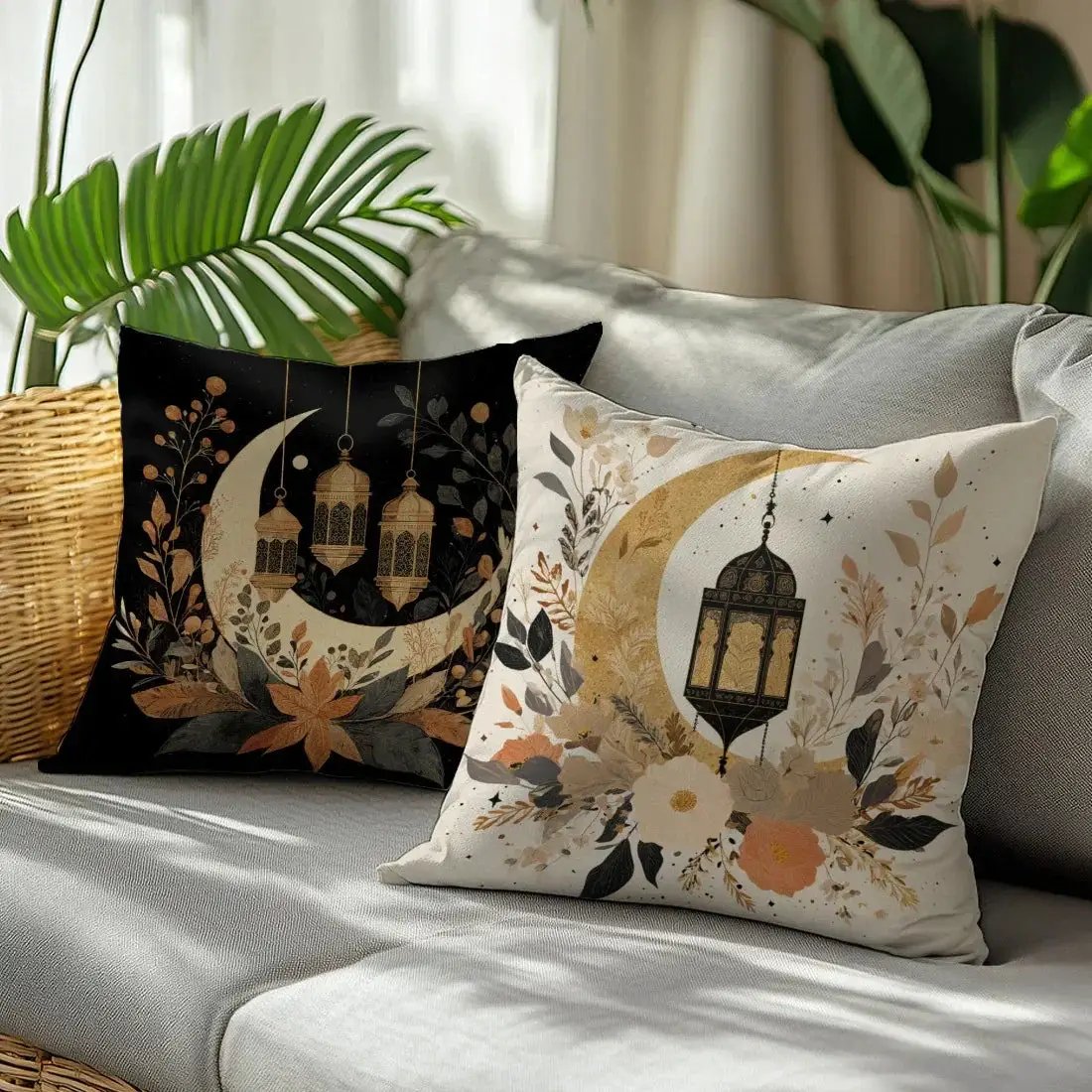Pillow Covers - Crescent Printed Polyester 44.98cm by House Of Avana