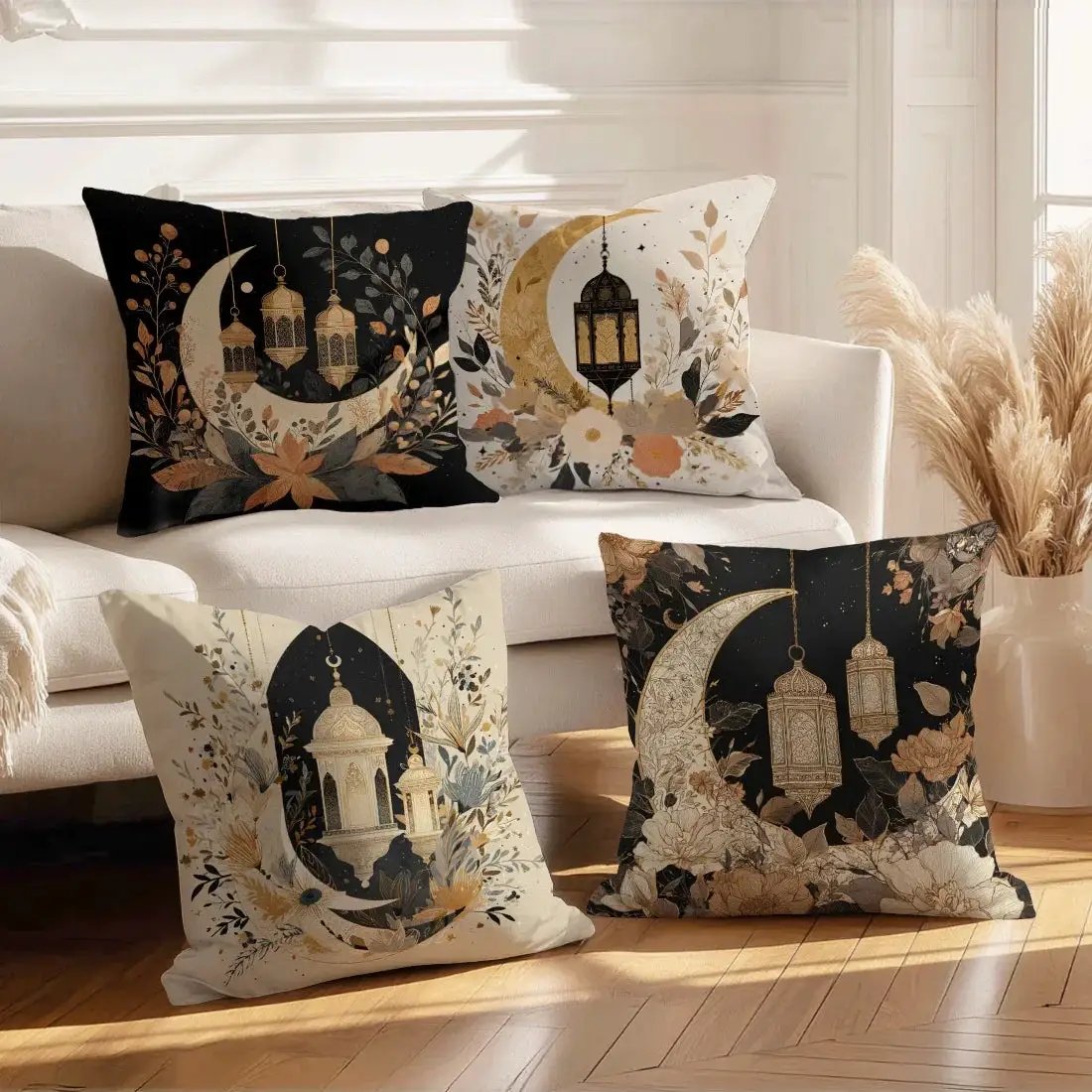 Pillow Covers - Crescent Printed Polyester 44.98cm by House Of Avana