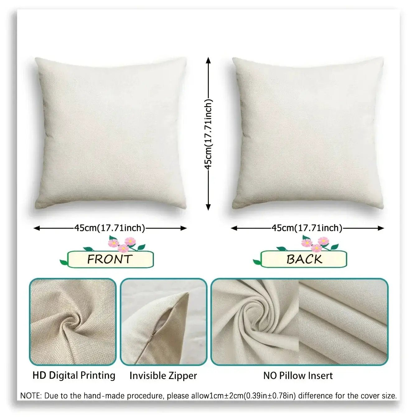 Pillow Covers - Ramadan Print Polyester 45cm by House Of Avana