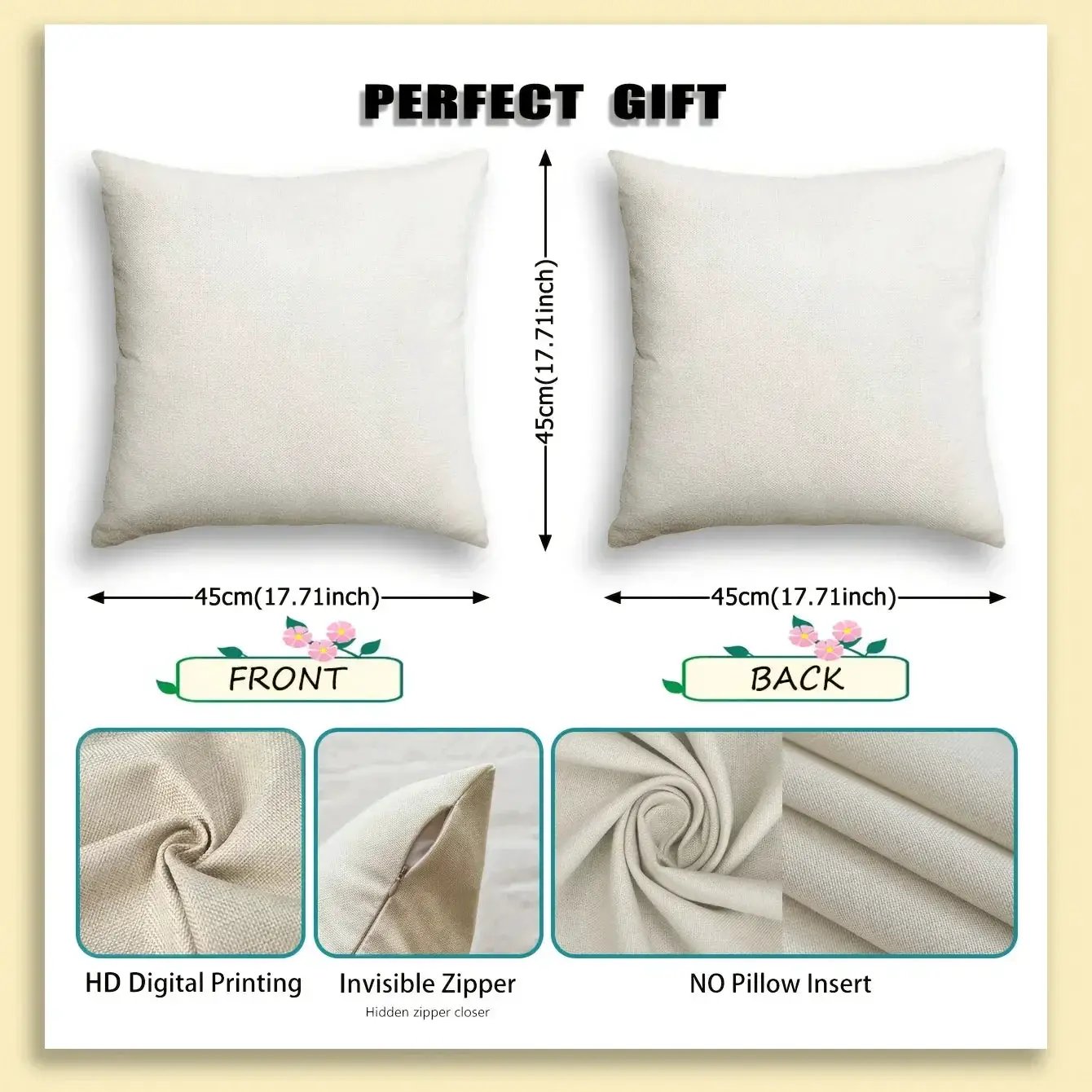 Pillow Covers - Vintage Polyester 18x18 by House Of Avana