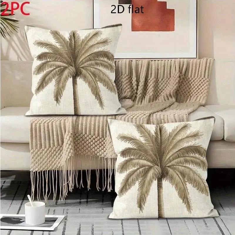 Pillow Covers - Zipper Cotton Beige Brown by House Of Avana