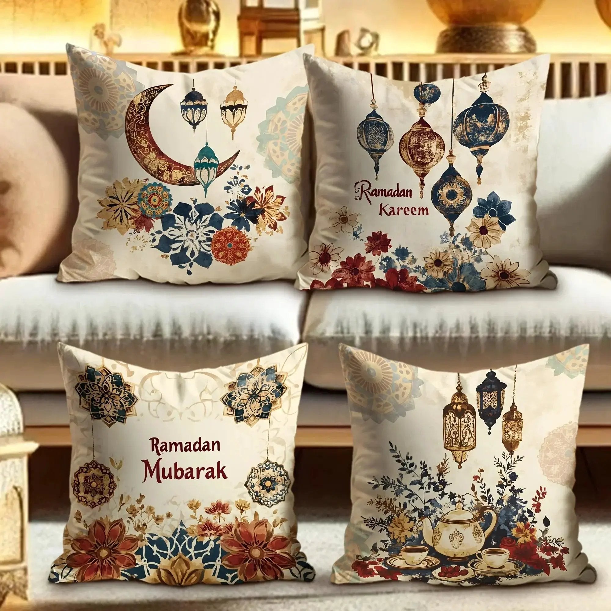 Pillowcase - Floral Polyester Lantern 45cm by House Of Avana