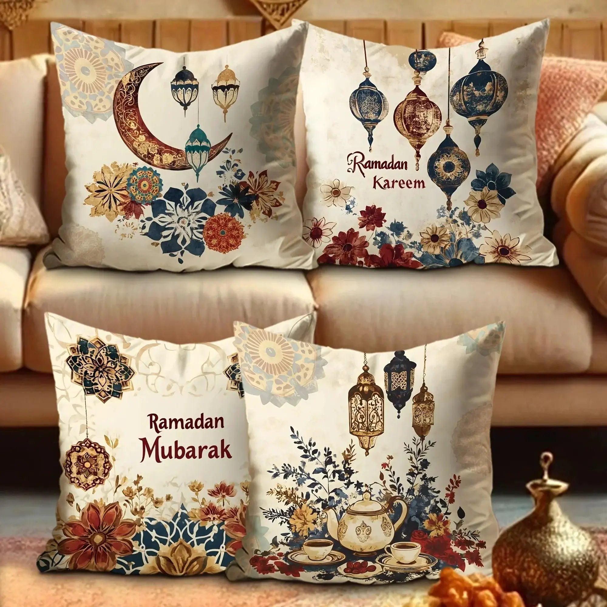 Pillowcase - Floral Polyester Lantern 45cm by House Of Avana