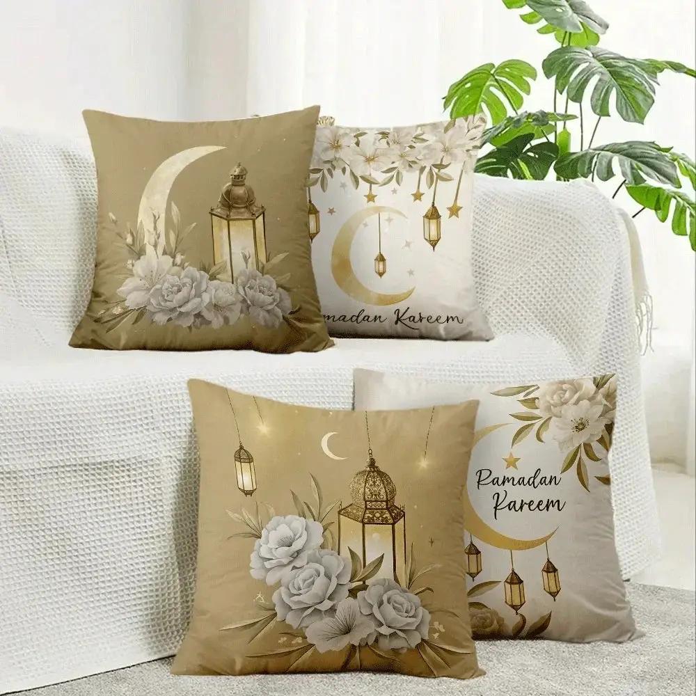 Pillowcase - Printed Golden 4pcs Set by House Of Avana
