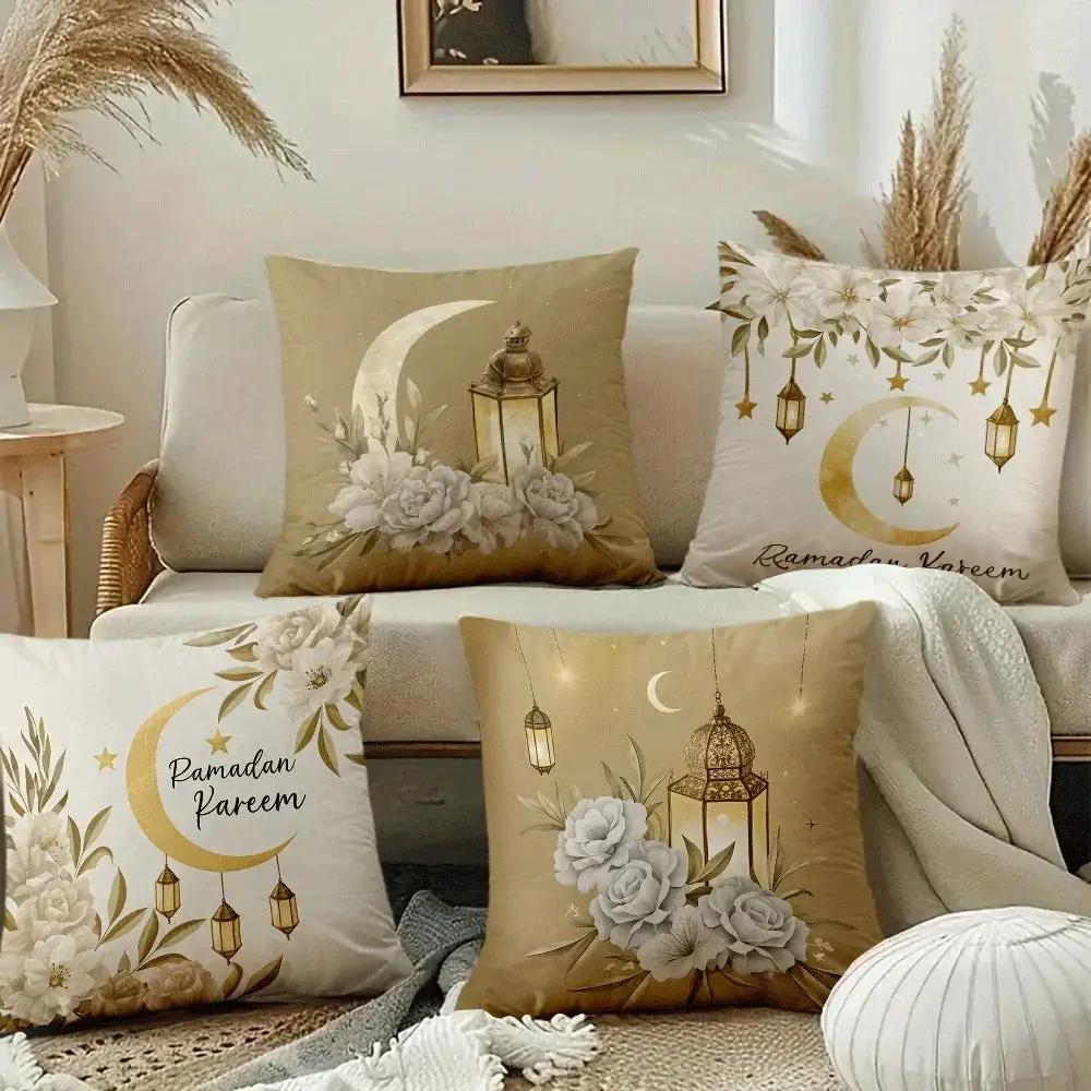 Pillowcase - Printed Golden 4pcs Set by House Of Avana