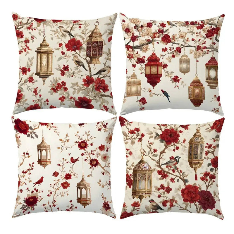 Pillowcases - Traditional Cotton Red 45cm by House Of Avana