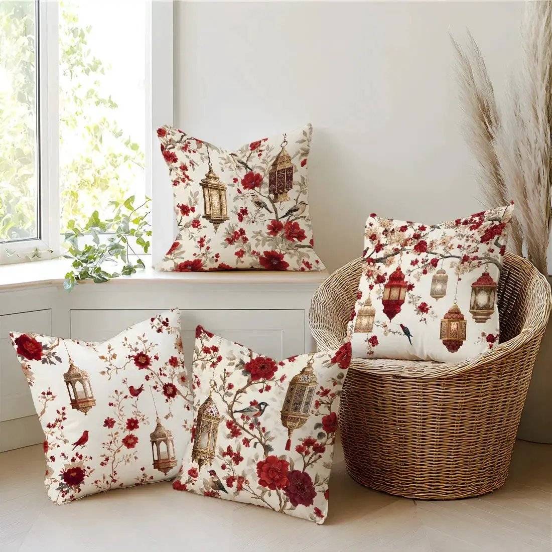 Pillowcases - Traditional Cotton Red 45cm by House Of Avana