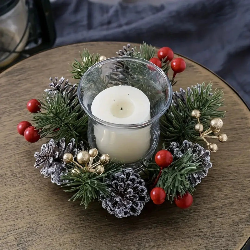Pine Cone Christmas Wreath with Festive Holiday Design by House Of Avana
