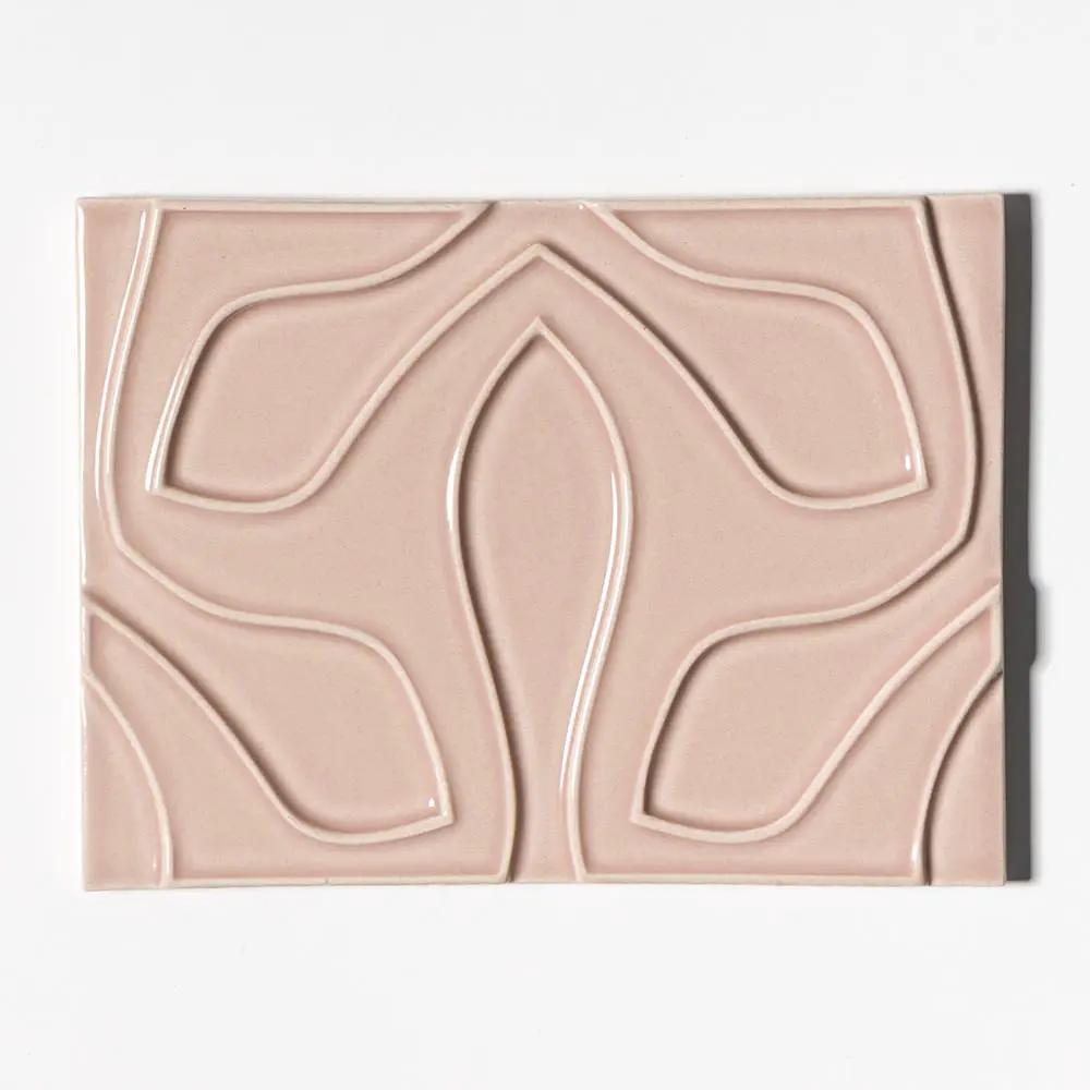 Pink Glossy Ceramic Accent Tiles 6x8