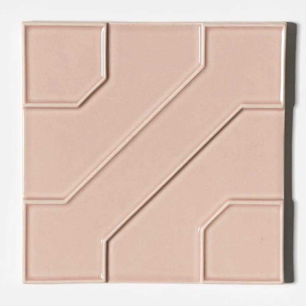 Pink Glossy Ceramic Accent Tiles 8x8