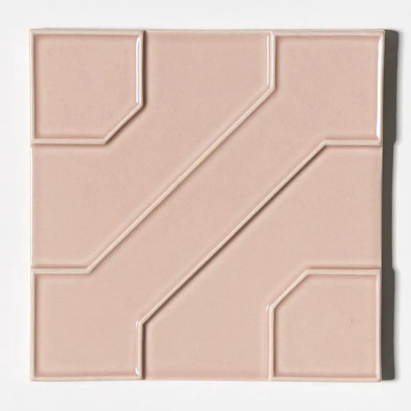 Pink Glossy Ceramic Accent Tiles 8x8