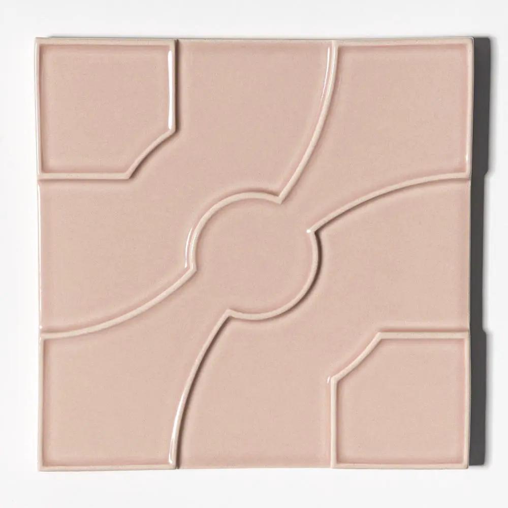 Pink Glossy Ceramic Accent Tiles 8x8