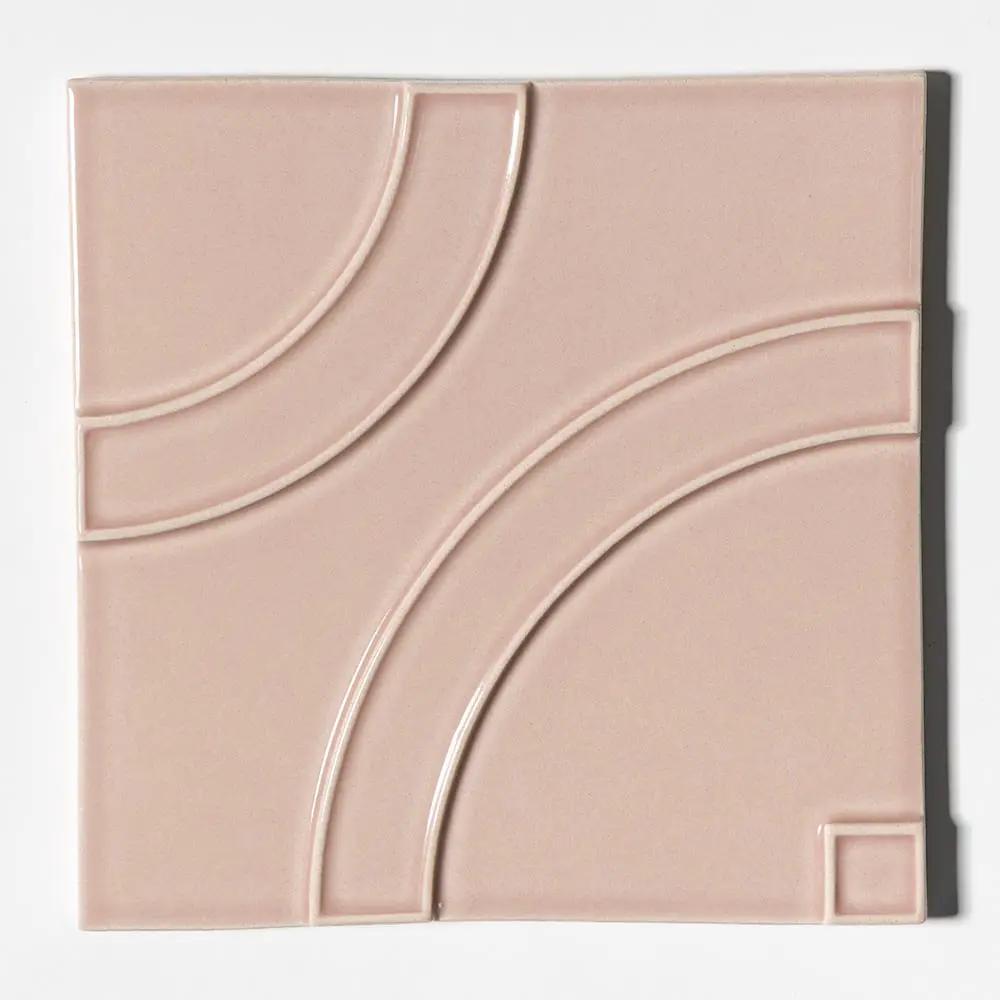 Pink Glossy Ceramic Accent Tiles 8x8