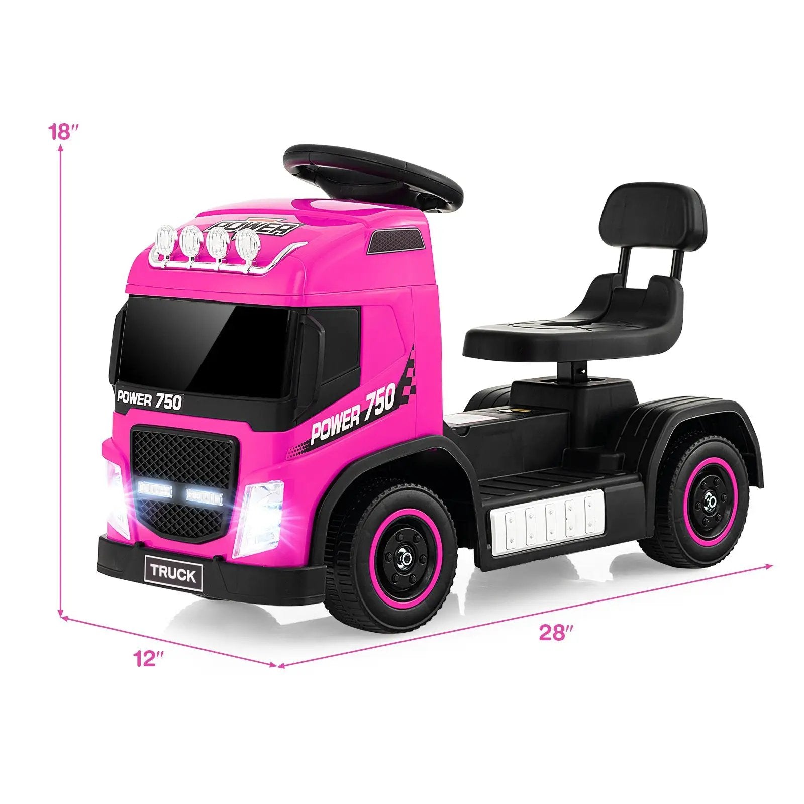 6V Kids Electric Ride-on Truck with Height Adjustable Seat by DirectDeals