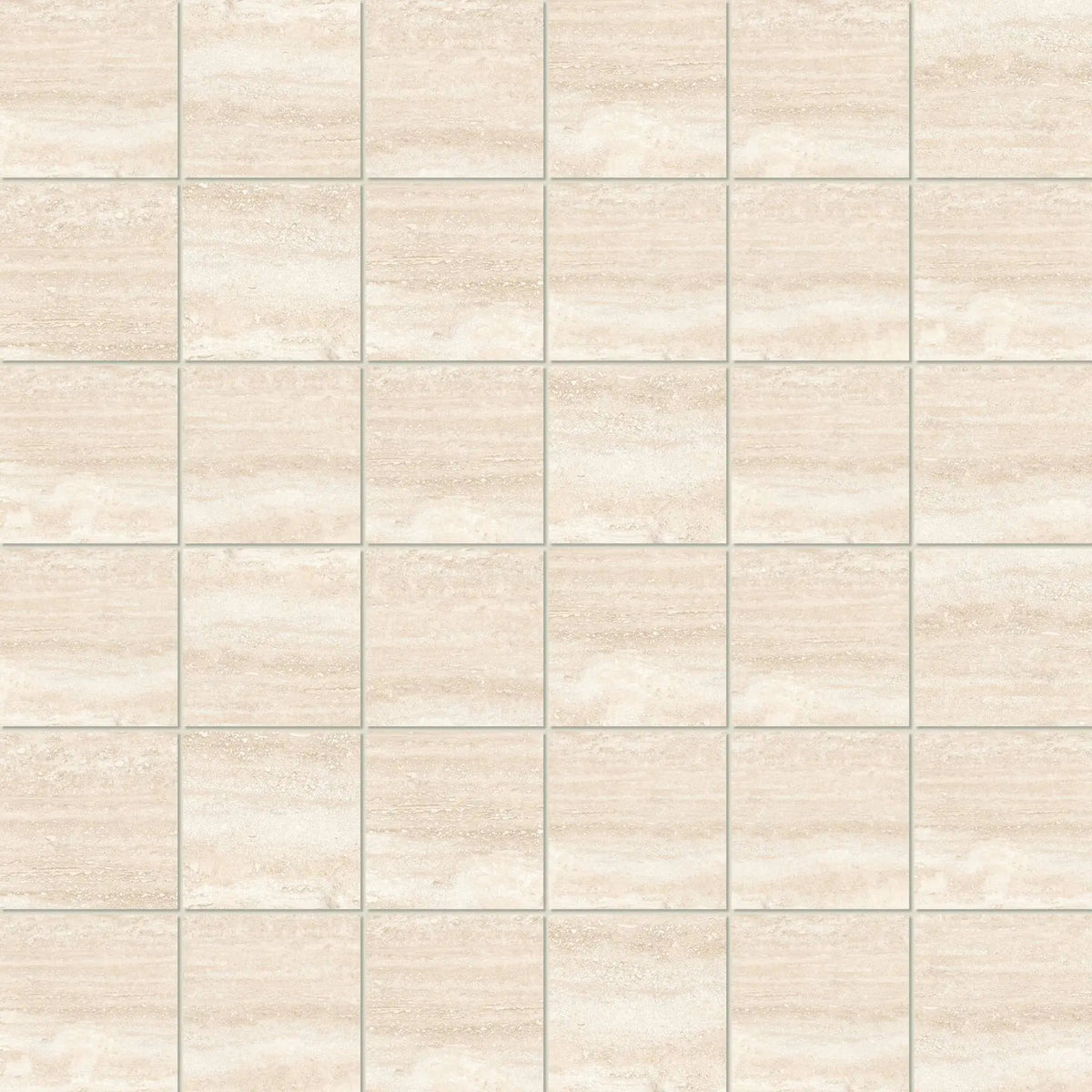 Pisa Beige Mosaic A Travertine Look Porcelain Mosaics 12x12 by landmarkceramics
