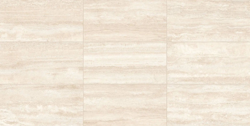 Pisa Beige Travertine Look Porcelain Tiles 12x24 by landmarkceramics