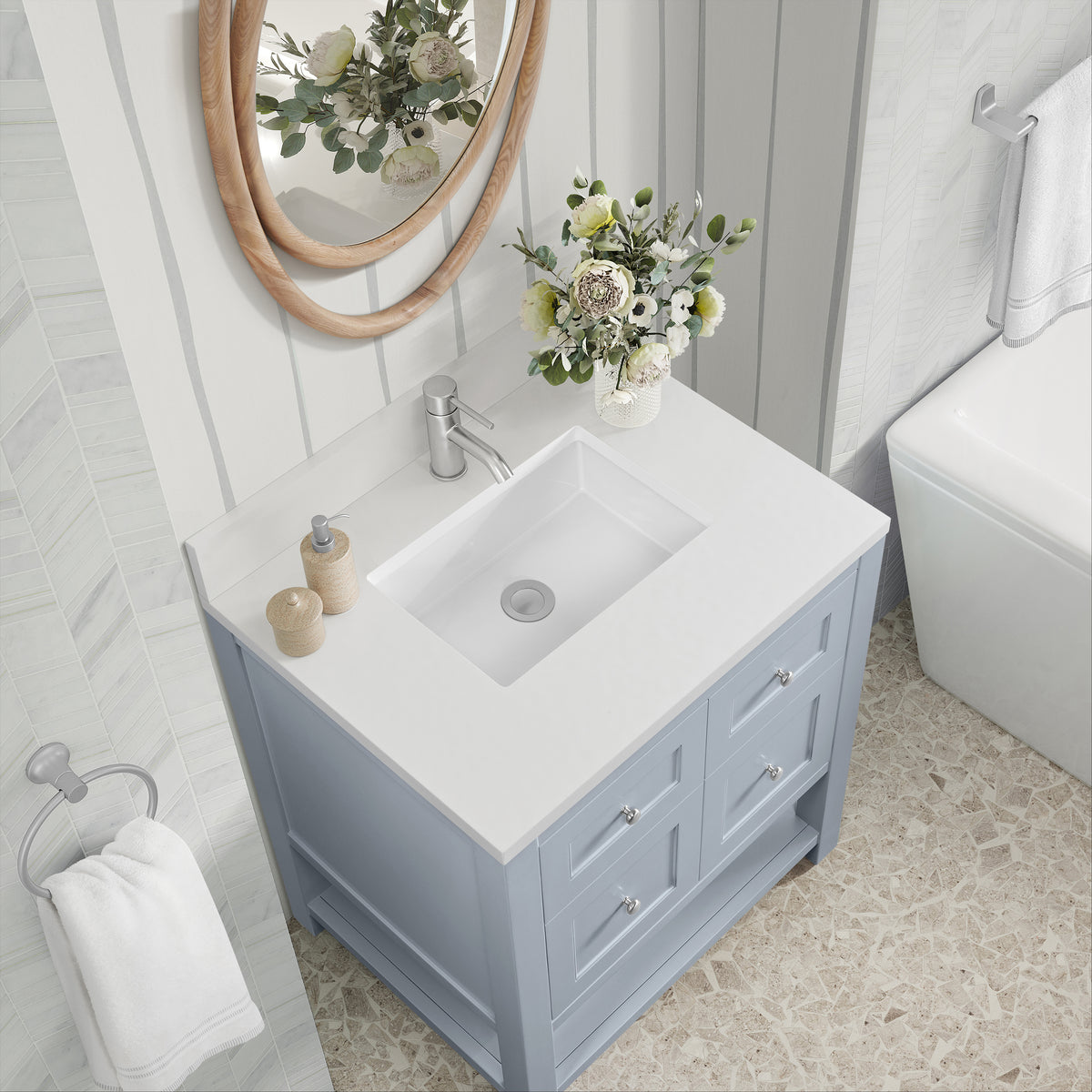 James Martin Breckenridge 30" Single Bathroom Vanity, Serenity Blue, view 36