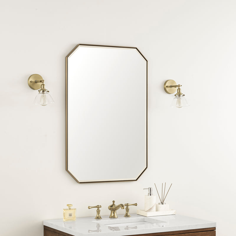 James Martin Rohe 24" Mirror, Champagne Brass by James Martin