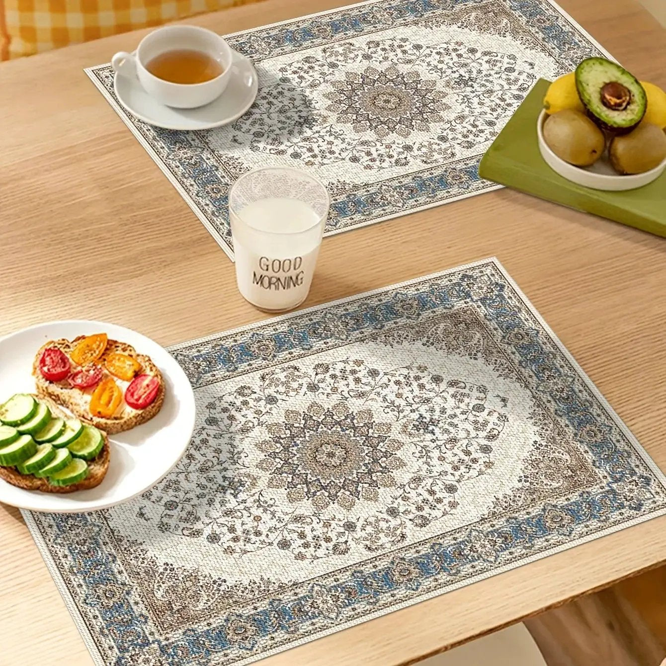 Placemat - Heat Resistant PVC Rectangle by House Of Avana