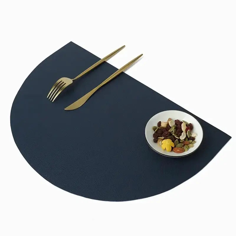 Placemat - Waterproof PU Leather Semicircle by House Of Avana