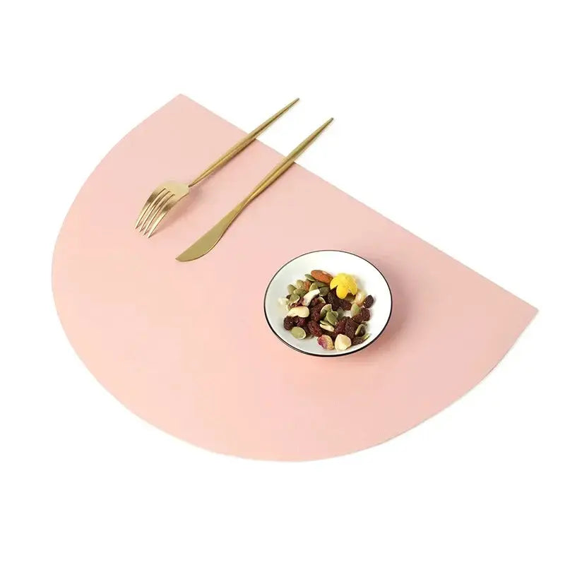 Placemat - Waterproof PU Leather Semicircle by House Of Avana