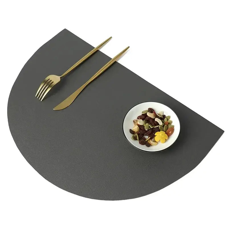 Placemat - Waterproof PU Leather Semicircle by House Of Avana
