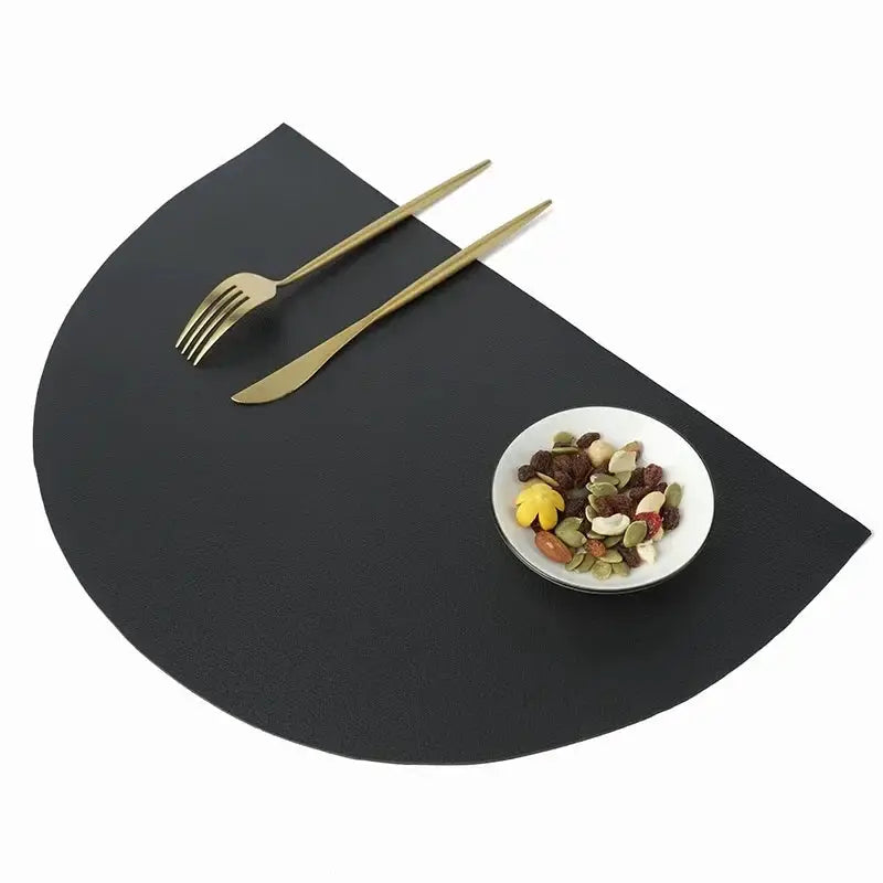Placemat - Waterproof PU Leather Semicircle by House Of Avana
