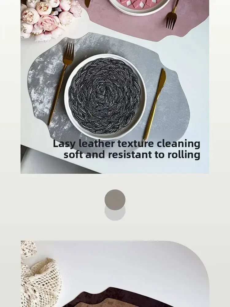 Placemats - Double-sided PU Leather Oval by House Of Avana
