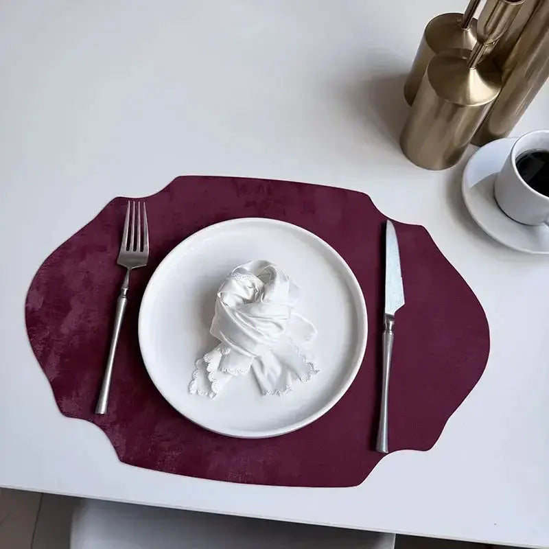 Placemats - Double-sided PU Leather Oval by House Of Avana