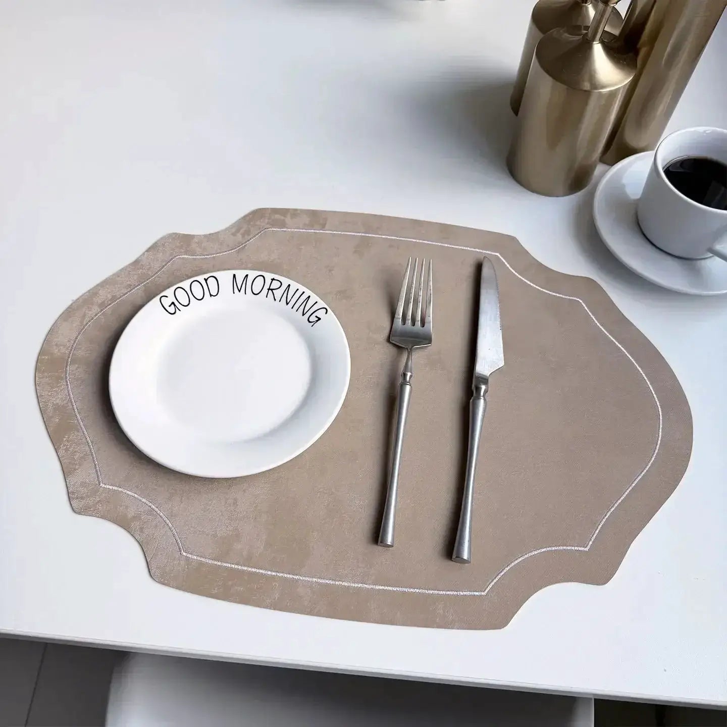 Placemats - Double-sided PU Leather Oval by House Of Avana