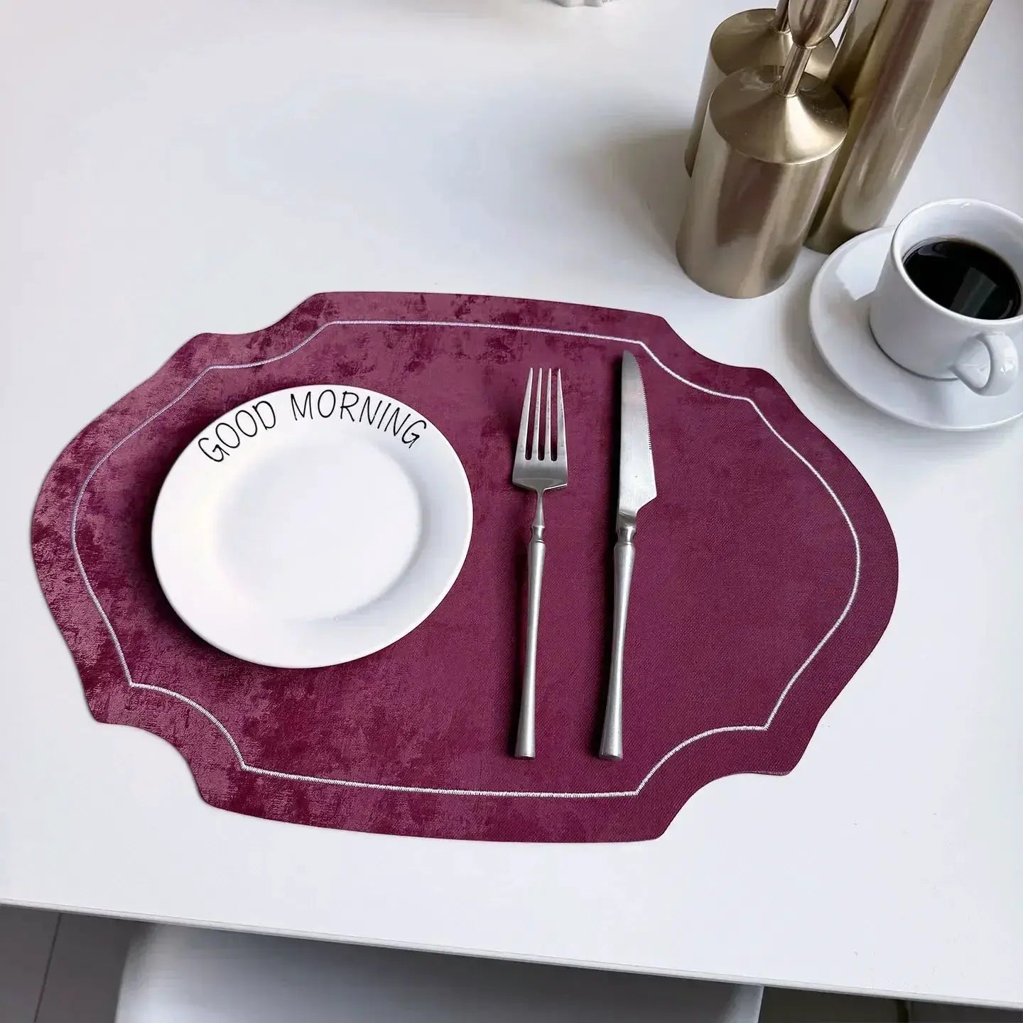 Placemats - Double-sided PU Leather Oval by House Of Avana