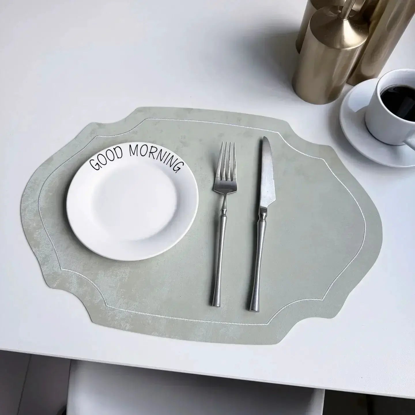 Placemats - Double-sided PU Leather Oval by House Of Avana