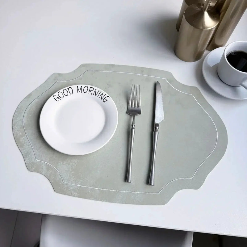 Placemats - Double-sided PU Leather Oval by House Of Avana