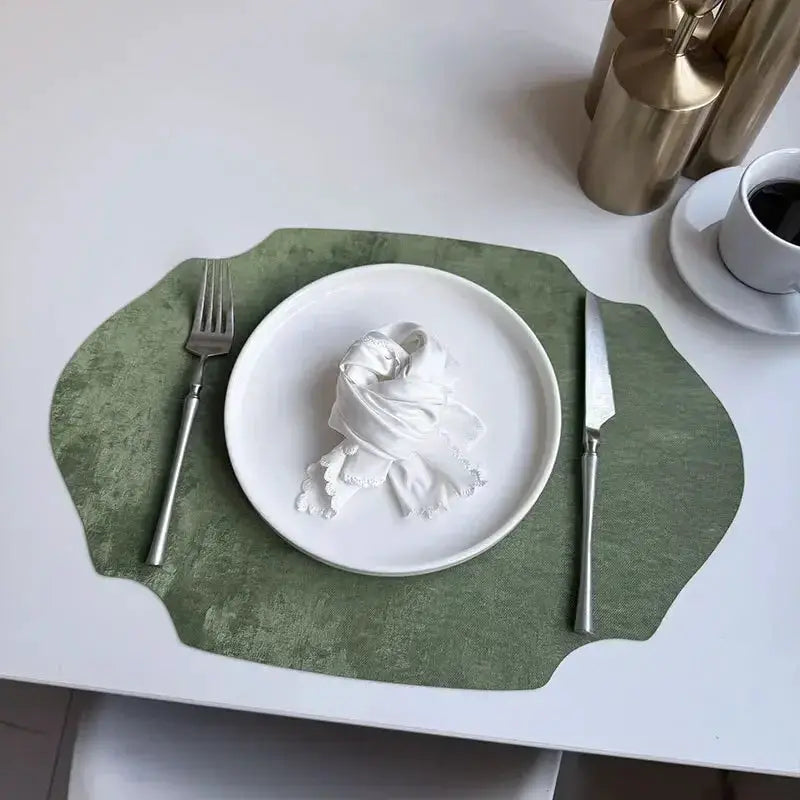 Placemats - Double-sided PU Leather Oval by House Of Avana