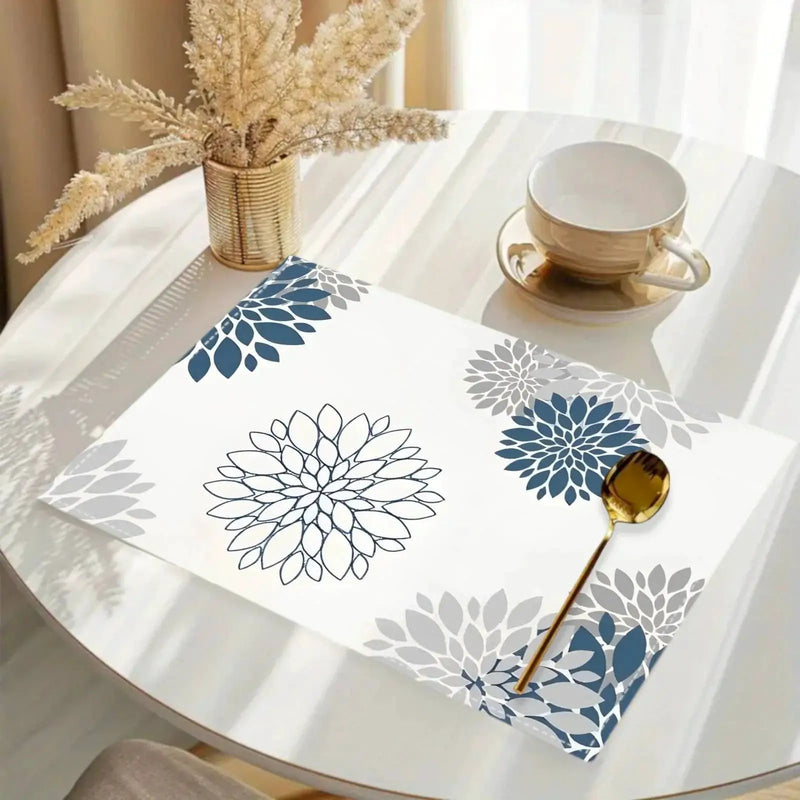 Placemats - Floral Linen 12x18 Inch by House Of Avana