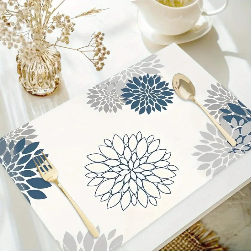 Placemats - Floral Linen 12x18 Inch by House Of Avana