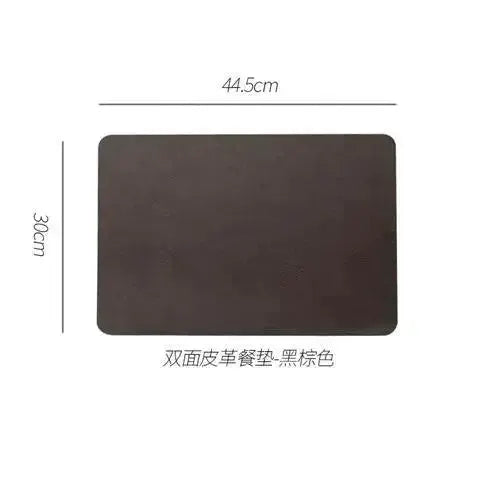 Placemats - Heat Insulated Brown Leather by House Of Avana