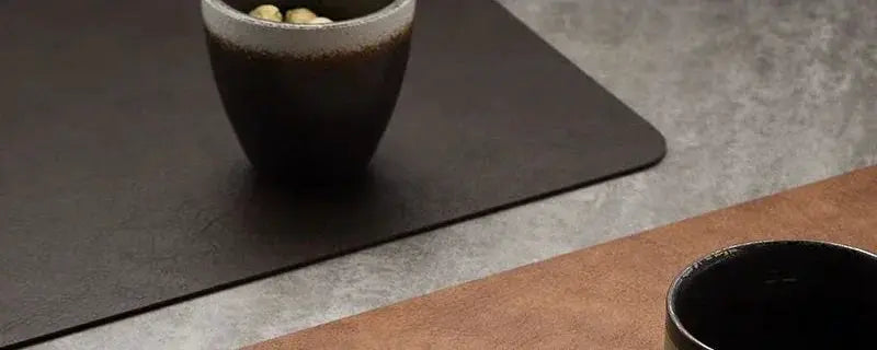 Placemats - Heat Insulated Brown Leather by House Of Avana
