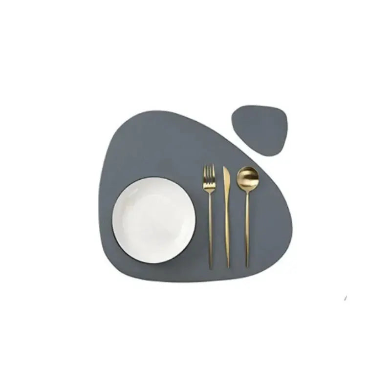 Placemats - Oil-Proof PU Leather Cream Set by House Of Avana