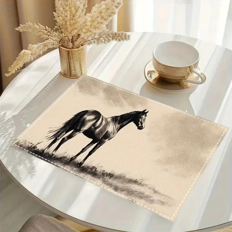 Placemats - Vintage Beige Linen 30x46cm by House Of Avana