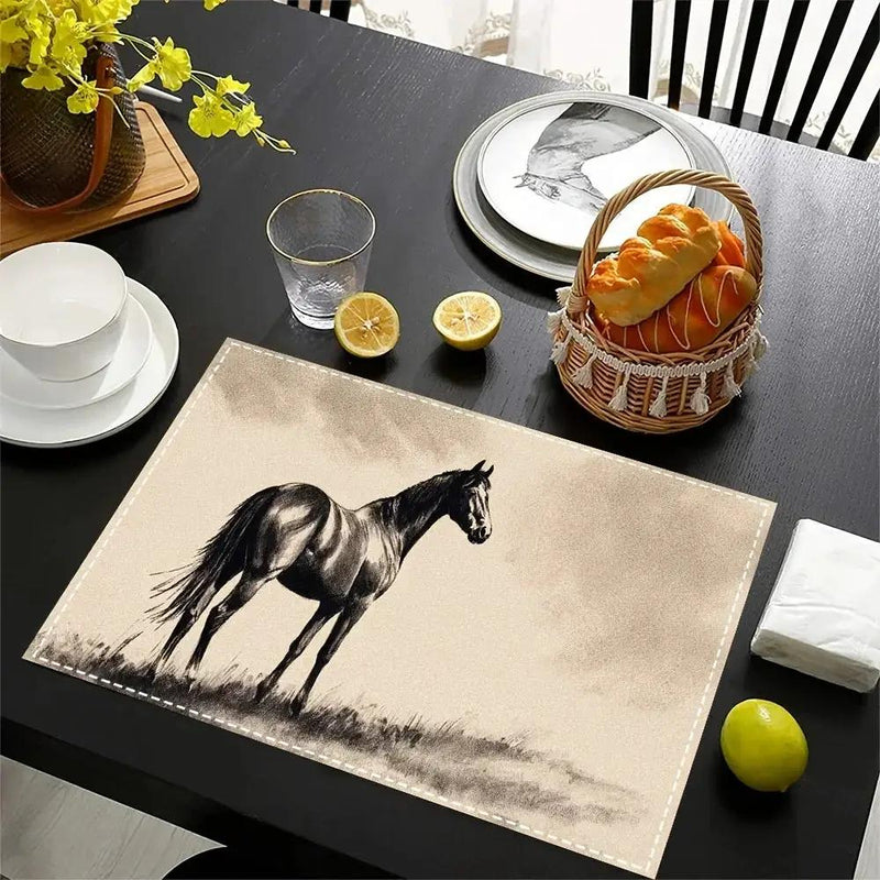 Placemats - Vintage Beige Linen 30x46cm by House Of Avana