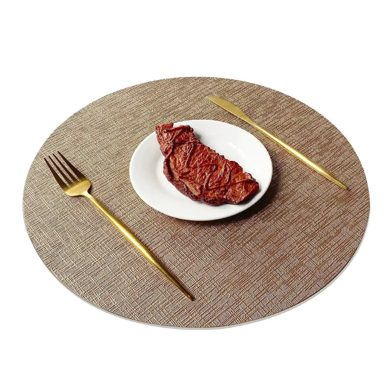 Placemats - Waterproof Metal PVC Non Slip by House Of Avana